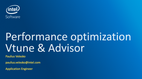 Profiling Application Performance Using Intel Vtune and Advisor