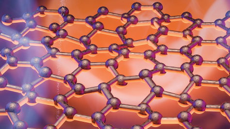 Associate Professor Andre Schleife's work was featured on the cover of Nano Letters. Image depicts a proton irradiating a 2D layer of hot graphene.