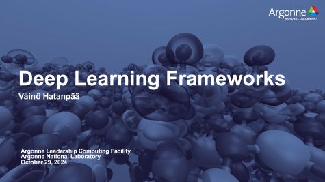 Intro to AI Frameworks at ALCF Hands-on HPC Workshop 