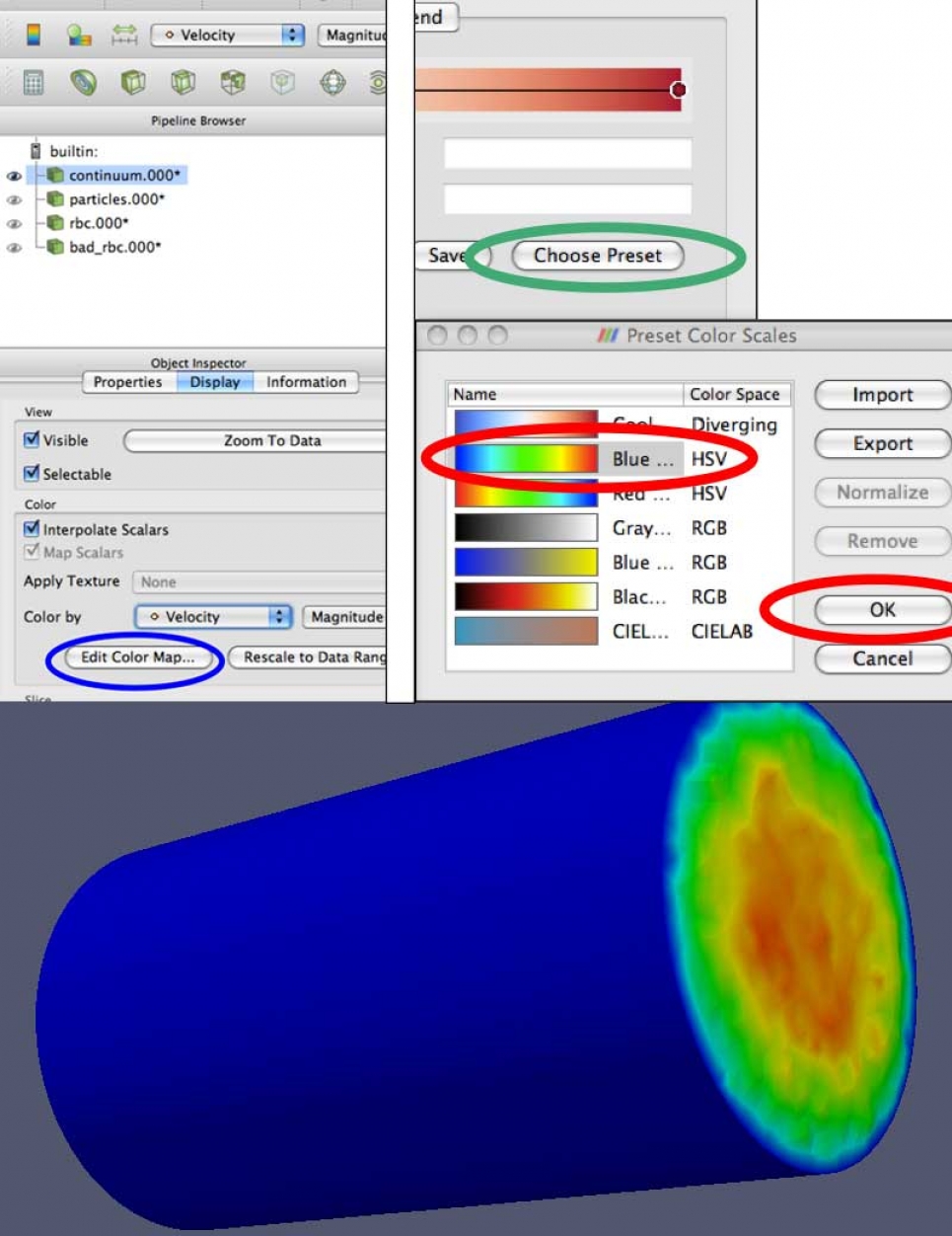 paraview custom color map