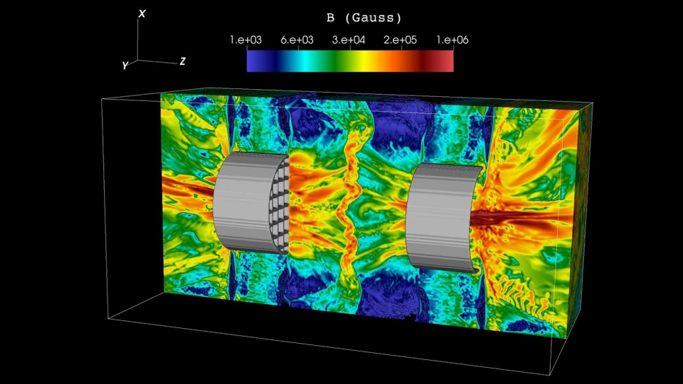FLASH simulation of Omega Laser Facility experiment 