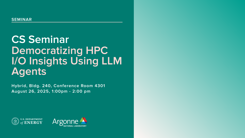 CS seminar graphic featuring the title and date.