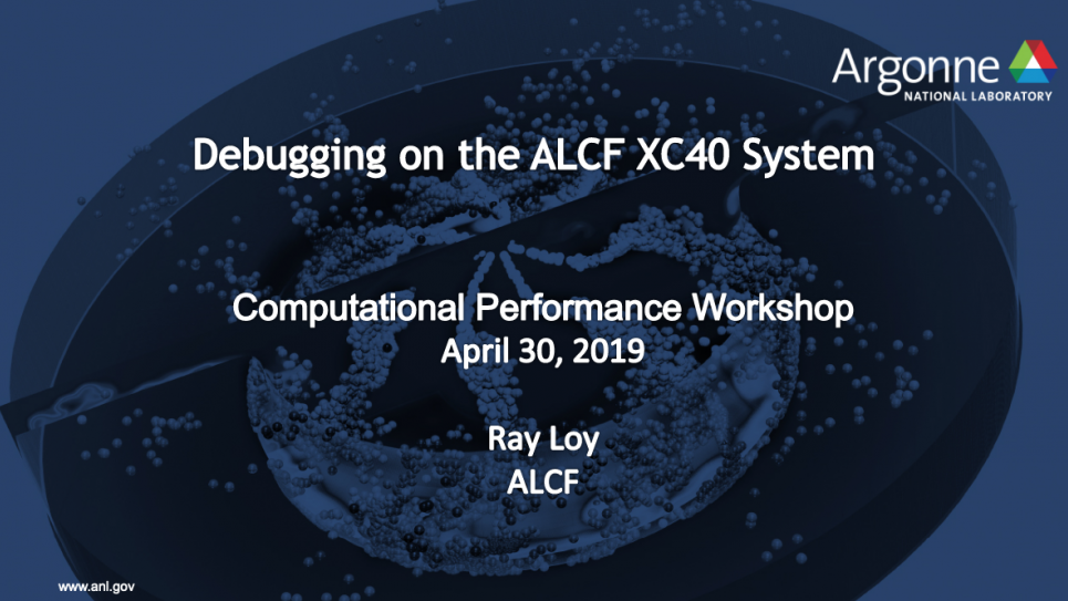 Debugging on ALCF Systems