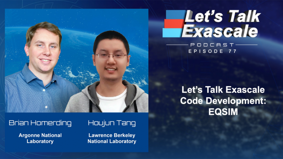 Let’s Talk Exascale Code Development: EQSIM