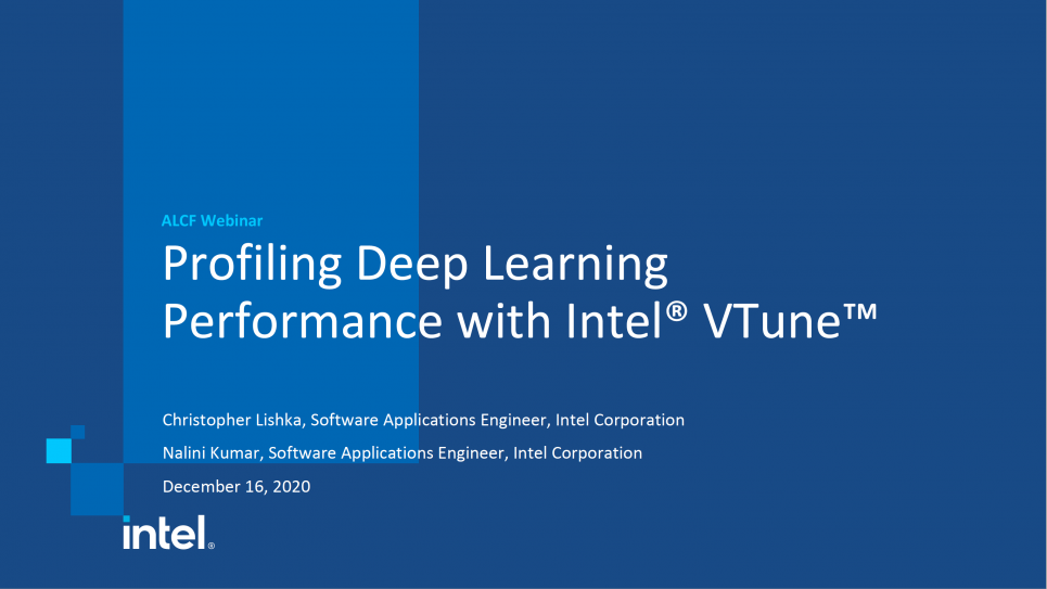 Profiling Deep Learning Performance with Intel VTune
