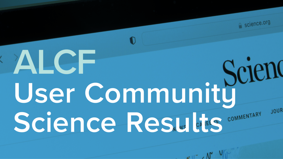 ALCF Users Results