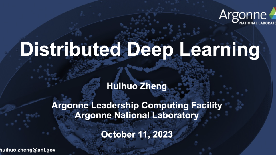 Distributed Deep Learning Title Slide