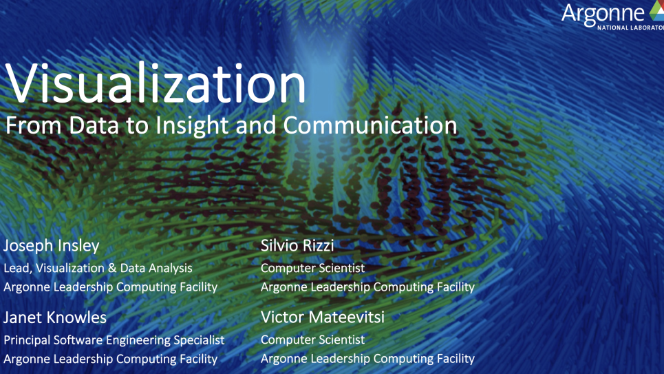 Visualization From Data to Insight and Communication Title Slide