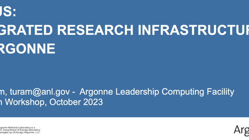 NEXUS: INTEGRATED RESEARCH INFRASTRUCTURE AT ARGONNE Title Slide