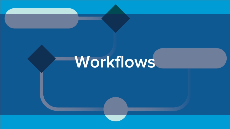 Blue graphic with title text.