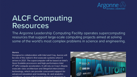 ALCF Computing Resources Fact Sheet (May 2020)