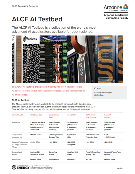 ALCF AI Testbed